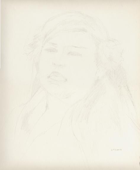 Linda F. Harris, Shena 12x16 pencil Drawing 