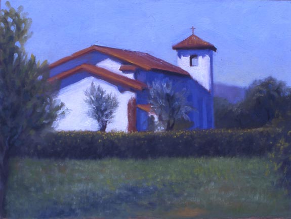 Linda F. Harris, Mission San Jose,  Oil, 8x10