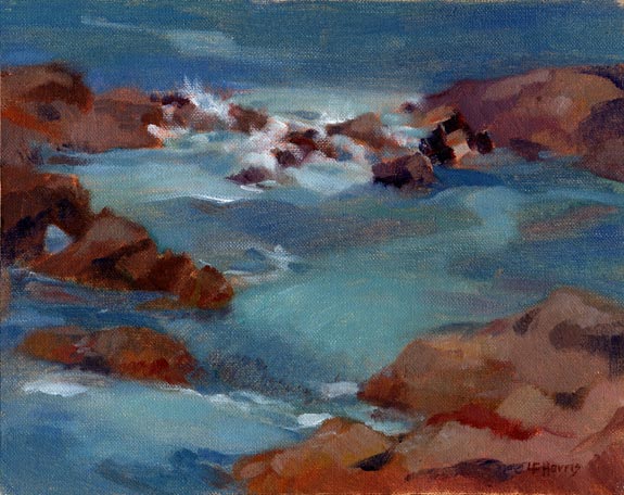 Linda F. Harris, Point Lobos II, Oil-8x10
