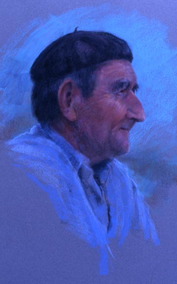Linda F. Harris, Abuelo, Pastel, 15 3/4x22