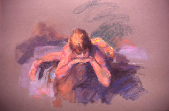 Linda F. Harris, Swimmer's Rest, Pastel, 20x24