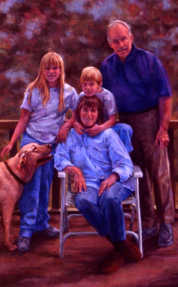 Linda F. Harris, The Rickard  Family, Pastel 22x28