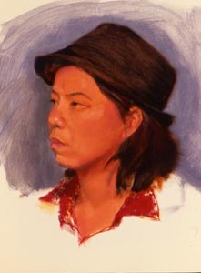 Linda F. Harris - My Friend Usa , Oil 11x14
