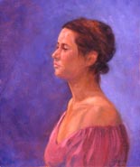 Linda F. Harris - Young Woman, Oil 8x10