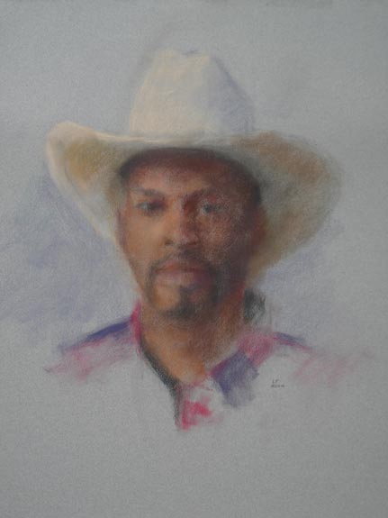 Linda F. Harris, Cowboy, pastel 18x20