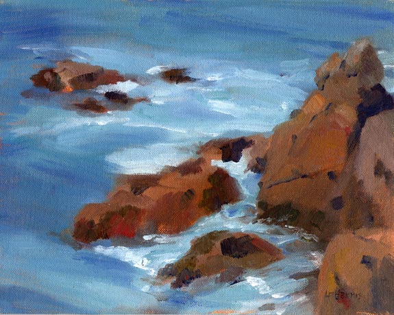 Linda F. Harris - Point Lobos III, Oil-8x10