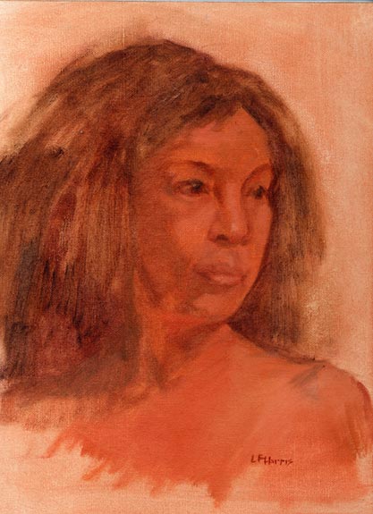 Linda F. Harris, color sketeches, Sonia, Oil 9x12