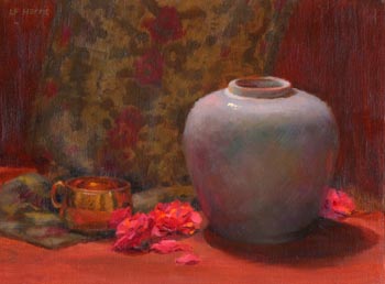 Linda F. Harris - On the Sideboard, oil, 9x12 