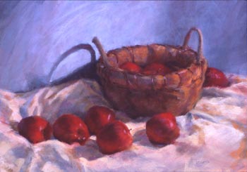 Linda F. Harris - The Apple Basket, pastel, 17x22
